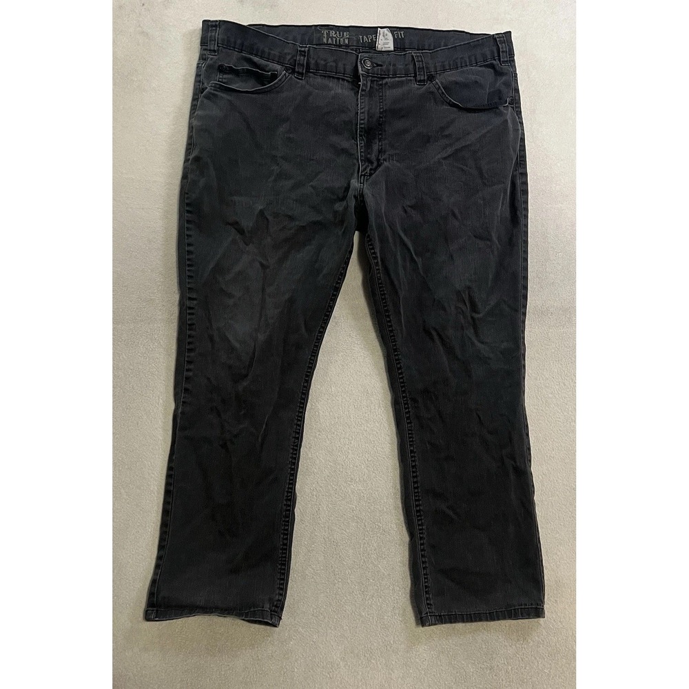 True Nation Pants Men's Size 44x28 (Fits 41x26) Black Tapered Fit Destination XL
